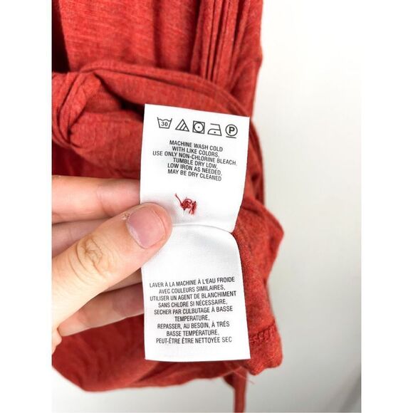 Anthropologie Vanessa Virginia‎ Dayla Tie-Front Tunic Size M Orange Red Rust - Picture 7 of 10